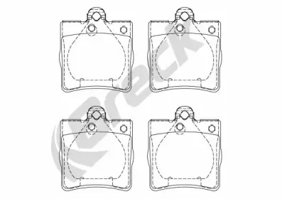 Комплект тормозных колодок, дисковый тормоз BRECK купить